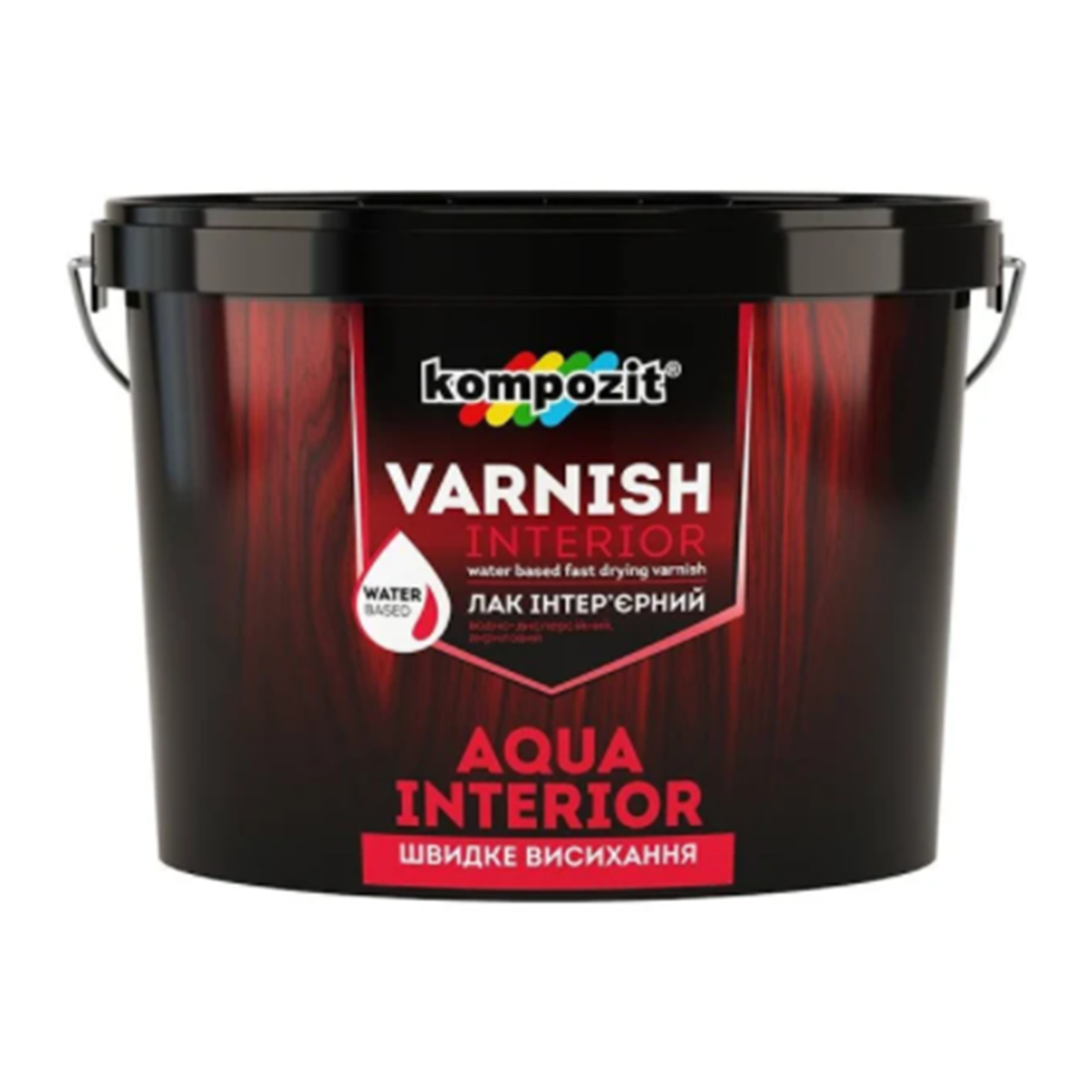 Лак інтер'єрний Kompozit Aqua Interior шовковисто-матовий 10л
