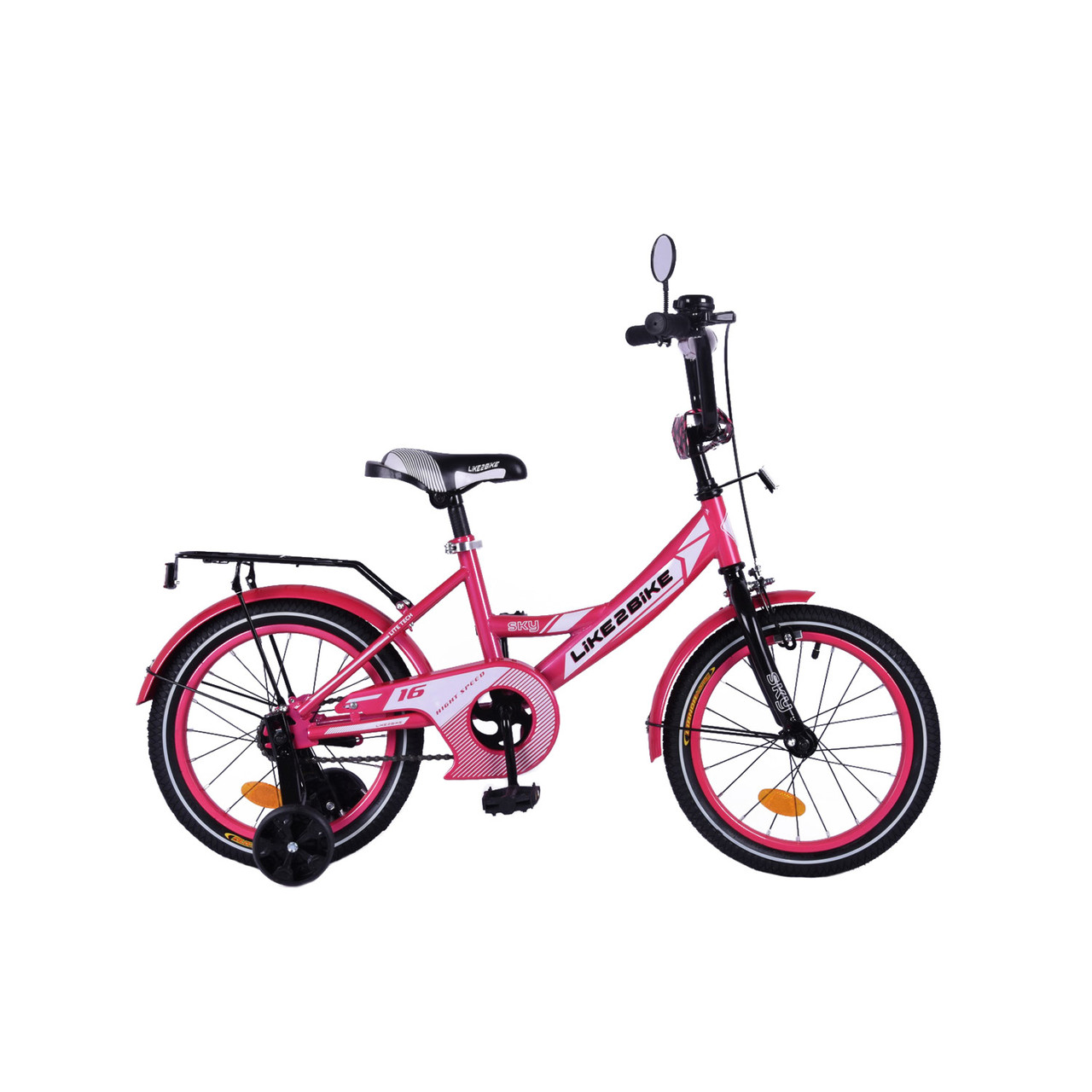Велосипед детский двухколесный для девочки Like2bike 211603 Sky колеса 16д со звоночком и ручным тормозом