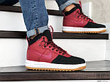 Чоловічі кросівки Nike Lunar Force 1 Duckboot червоні з чорним 43, фото 3