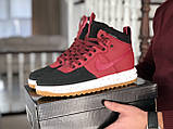 Чоловічі кросівки Nike Lunar Force 1 Duckboot червоні з чорним 43, фото 4