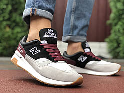 Чоловічі кросівки New Balance 1500 сірі з чорним \ бордові 43