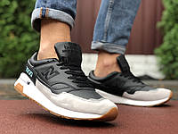 Мужские кроссовки New Balance 1500 черные с бежевым нью беланс замшевые демисезонные 43