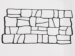 Трафарет з пластику Замковий камінь, 3 мм, трафарет для стін, штукатурки