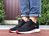 Чоловічі кросівки Adidas Neo чорно білі \ червоні 40, фото 3