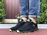 Чоловічі кросівки Adidas Neo чорні з салатовим 40, фото 3