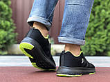 Чоловічі кросівки Adidas Neo чорні з салатовим 40, фото 5