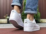 Чоловічі шкіряні кросівки Nike Air Force 1 білі 44, фото 4