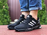 Чоловічі кросівки Adidas Marathon чорно білі 44, фото 3