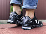 Чоловічі кросівки Adidas Marathon чорно білі 44, фото 5