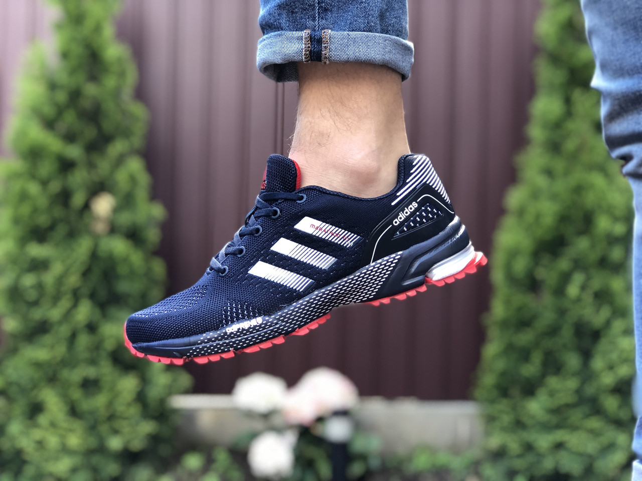 Чоловічі кросівки Adidas Marathon темно сині 44