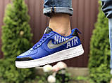 Чоловічі кросівки Nike Air Force сині 42, фото 4