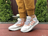 Жіночі кросівки Adidas Nite Jogger Boost 3M білі з пудрою 41, фото 3