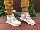 Жіночі кросівки Adidas Nite Jogger Boost 3M білі з пудрою 41, фото 4