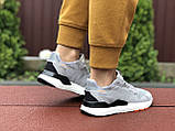 Жіночі кросівки Adidas Nite Jogger Boost 3M сірі з білим 39, фото 4