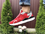 Чоловічі кросівки Adidas Nite Jogger Boost 3M червоні, фото 3