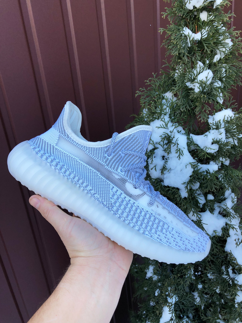 Чоловічі кросівки Adidas Yeezy Boost 350 v2 сірі з білим 42