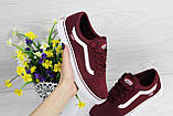 Жіночі кросівки, кеди Vans бордові 38, фото 4