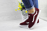 Жіночі кросівки, кеди Vans бордові 38, фото 6