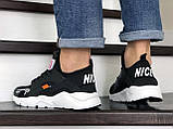 Чоловічі кросівки Baas huarache чорно білі 42, фото 5