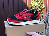 Кросівки чоловічі REEBOK CLUB C червоні з чорним, фото 2