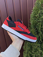 Кросівки чоловічі REEBOK CLUB C червоні з чорним