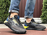 Кросівки чоловічі REEBOK чорні з сірим \ жовті 43, фото 6