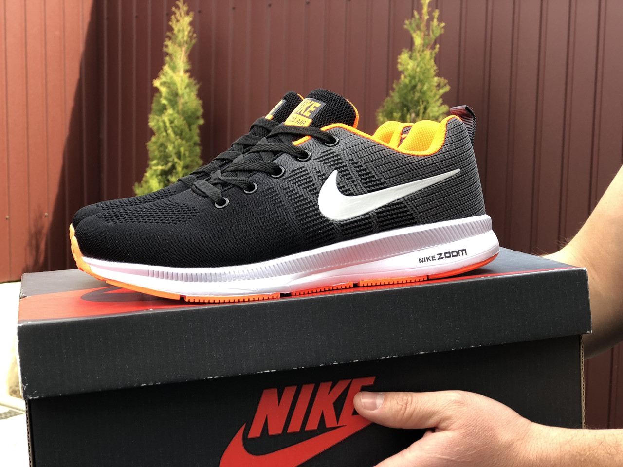 Чоловічі демісезонні кросівки Nike Zoom чорні з сірим 42