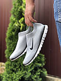 Чоловічі кросівки Nike Free Run 3.0 світло сірі 41, фото 4