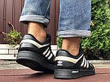 Кросівки чоловічі Adidas Drop Step чорні з білим адідас-дроп степ шкіряні демісезонні, фото 4