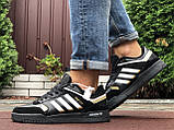 Кросівки чоловічі Adidas Drop Step чорні з білим адідас-дроп степ шкіряні демісезонні, фото 6