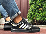 Кросівки чоловічі Adidas Drop Step чорні з білим адідас-дроп степ шкіряні демісезонні, фото 7