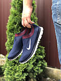 Чоловічі кросівки Nike Free Run 3.0 темно сині з білим \ червоні 41, фото 4