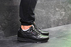 Чоловічі шкіряні кросівки Reebok Classic чорні 44