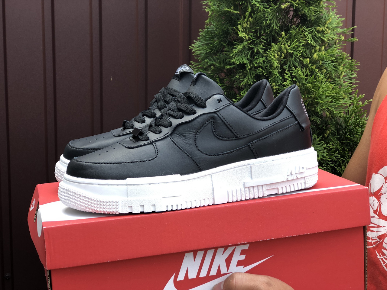 Кросівки чоловічі Nike Air Force чорні з білим