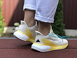 Жіночі кросівки Adidas Alphaboost бежеві з жовтим 37, фото 4