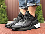 Чоловічі кросівки Adidas Alphaboost чорно білі, фото 4