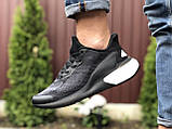 Чоловічі кросівки Adidas Alphaboost чорно білі, фото 6