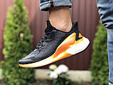 Чоловічі кросівки Adidas Alphaboost чорні з помаранчевим, фото 5