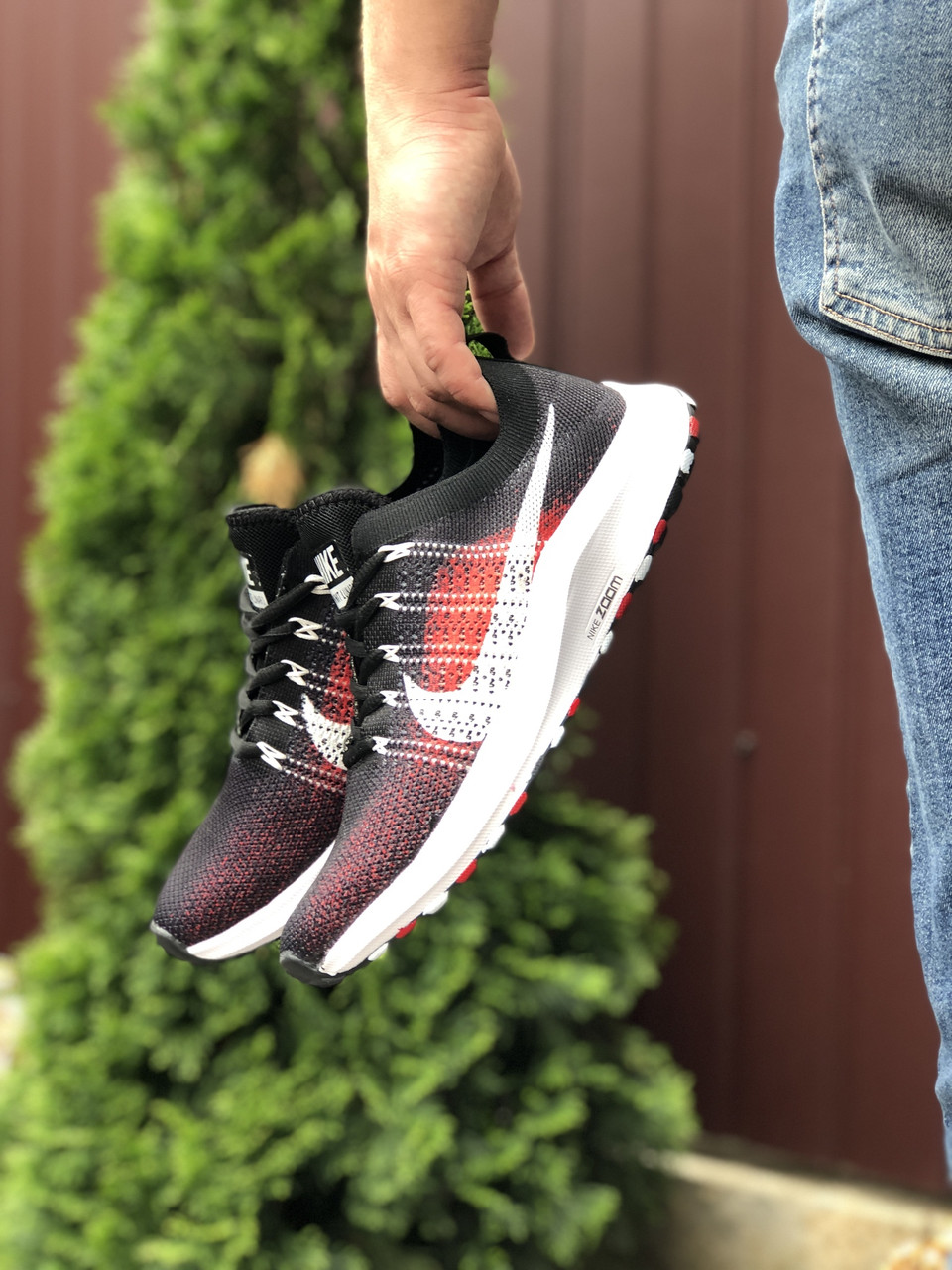 Чоловічі кросівки Nike Zoom темно сині з чорним \ червоні 41