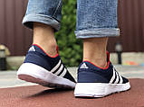 Чоловічі кросівки Adidas темно сині з білим 42, фото 5