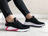 Жіночі кросівки Adidas чорно білі \ рожеві 36, фото 2