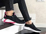 Жіночі кросівки Adidas чорно білі \ рожеві 36, фото 3