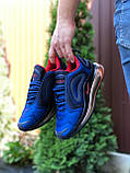 Чоловічі демісезонні кросівки Nike Air Max 720 сині з червоним 41, фото 4
