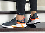 Жіночі кросівки Adidas сірі з білим \ помаранчеві 36, фото 2