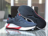 Чоловічі кросівки Adidas сірі з білим \ червоні 42, фото 4