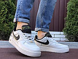 Кросівки чоловічі Nike Air Force Gore-Tex білі з чорним 44, фото 7