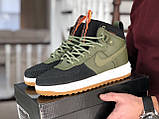 Чоловічі кросівки Nike Lunar Force 1 Duckboot темно-зелений з чорним 44, фото 3