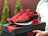 Чоловічі кросівки Nike Air Max 90 червоні з чорним 41, фото 5