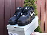 Кросівки чоловічі Nike Air Force Gore-Tex чорні з білим 43, фото 4