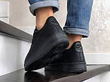 Чоловічі шкіряні кросівки Nike Air Force Af 1 чорні, фото 7